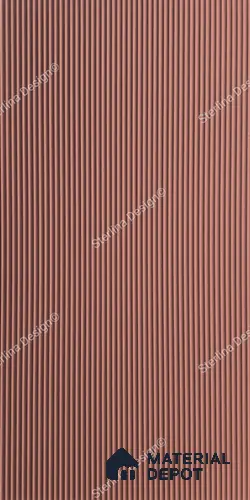 Red Plain Colour Louver 256 STER (256) 8 ft x 4 ft MDF Panel - 12 mm | Suitable for Feature Wall, TV Unit & Living Room | Width is Subjected to 5% Variation