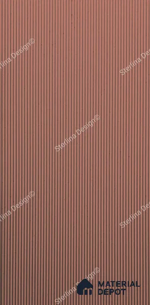 Red Plain Colour Louver PN 04993 8 ft x 4 ft MDF Panel - 12 mm | Suitable for Feature Wall, TV Unit & Living Room | Width is Subjected to 5% Variation