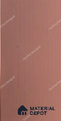Red Plain Colour Louver PN 04994 8 ft x 4 ft MDF Panel - 12 mm | Suitable for Feature Wall, TV Unit & Living Room | Width is Subjected to 5% Variation