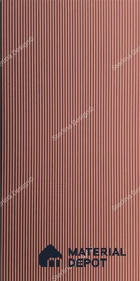 Red Plain Colour Louver 260 STER (260) 8 ft x 4 ft MDF Panel - 12 mm | Suitable for Feature Wall, TV Unit & Living Room | Width is Subjected to 5% Variation