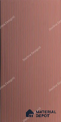 Red Plain Colour Louver 260 STER (260) 8 ft x 4 ft MDF Panel - 12 mm | Suitable for Feature Wall, TV Unit & Living Room | Width is Subjected to 5% Variation