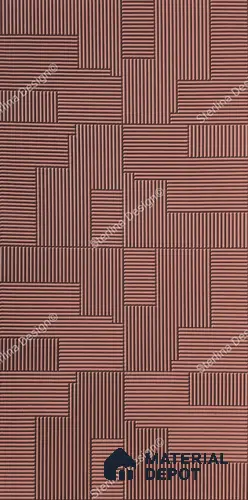 Red Patterned Louver 261 STER (261) 8 ft x 4 ft MDF Panel - 12 mm | Suitable for Feature Wall, TV Unit & Living Room | Width is Subjected to 5% Variation