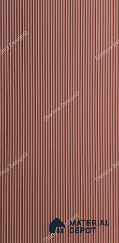 Red Plain Colour Louver 601 STER (601) 8 ft x 4 ft MDF Panel - 16.5 mm | Suitable for Feature Wall, TV Unit & Living Room | Width is Subjected to 5% Variation