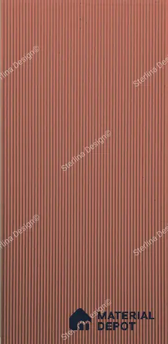 Red Plain Colour Louver 604 STER (604) 8 ft x 4 ft MDF Panel - 16.5 mm | Suitable for Feature Wall, TV Unit & Living Room | Width is Subjected to 5% Variation