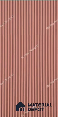 Red Plain Colour Louver 605 STER (605) 8 ft x 4 ft MDF Panel - 16.5 mm | Suitable for Feature Wall, TV Unit & Living Room | Width is Subjected to 5% Variation