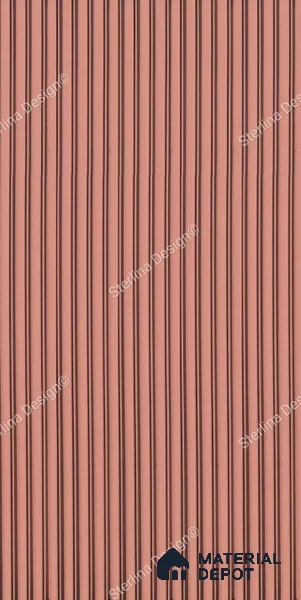 Red Plain Colour Louver PN 05006 8 ft x 4 ft MDF Panel - 16.5 mm | Suitable for Feature Wall, TV Unit & Living Room | Width is Subjected to 5% Variation