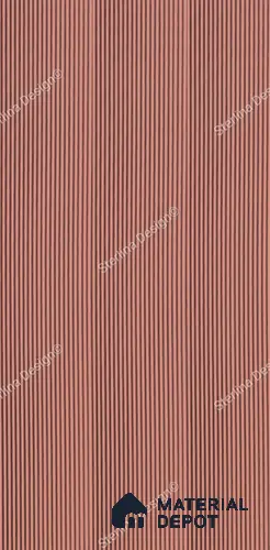 Red Plain Colour Louver 607 STER (607) 8 ft x 4 ft MDF Panel - 16.5 mm | Suitable for Feature Wall, TV Unit & Living Room | Width is Subjected to 5% Variation