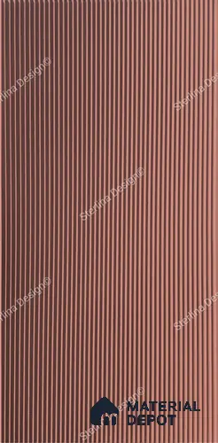 Red Plain Colour Louver PN 05008 8 ft x 4 ft MDF Panel - 16.5 mm | Suitable for Feature Wall, TV Unit & Living Room | Width is Subjected to 5% Variation