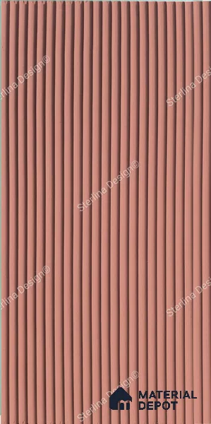 Red Plain Colour Louver PN 05011 8 ft x 4 ft MDF Panel - 16.5 mm | Suitable for Feature Wall, TV Unit & Living Room | Width is Subjected to 5% Variation