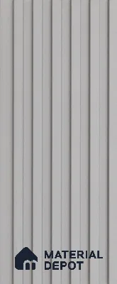 Grey Plain Colour Louver PN 03616 9.5 ft x 4.9 inch WPC Panel - 12 mm | Suitable for Feature Wall, TV Unit & Living Room | Width is Subjected to 5% Variation