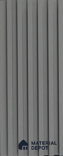 Black Plain Colour Louver PN 03621 9.5 ft x 4.9 inch WPC Panel - 12 mm | Suitable for Feature Wall, TV Unit & Living Room | Width is Subjected to 5% Variation