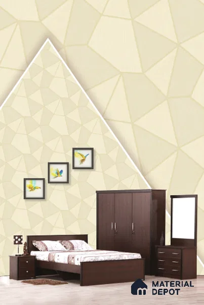 22502 | 10 Meter x 21 Inches Geometric Look Wallpaper - 57.41 Sq. Ft. | Minimum 15% wastage during installation