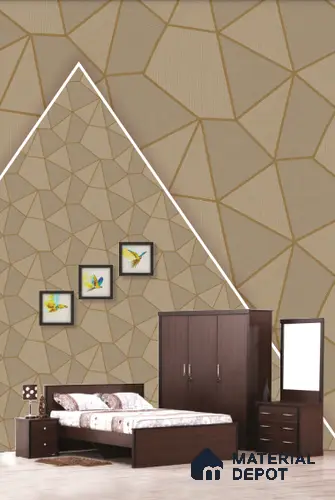 22504 | 10 Meter x 21 Inches Geometric Look Wallpaper - 57.41 Sq. Ft. | Minimum 15% wastage during installation