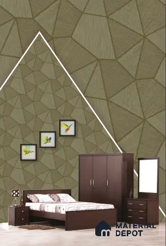 22506 | 10 Meter x 21 Inches Geometric Look Wallpaper - 57.41 Sq. Ft. | Minimum 15% wastage during installation