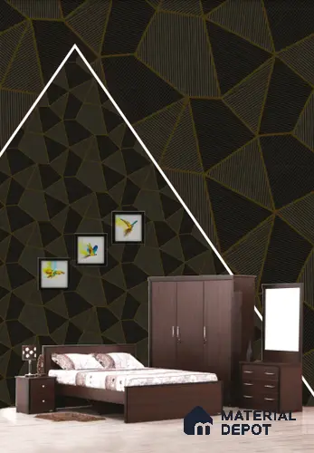 22507 | 10 Meter x 21 Inches Geometric Look Wallpaper - 57.41 Sq. Ft. | Minimum 15% wastage during installation