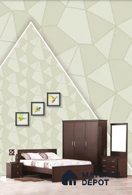 22508 | 10 Meter x 21 Inches Geometric Look Wallpaper - 57.41 Sq. Ft. | Minimum 15% wastage during installation