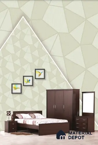 22508 | 10 Meter x 21 Inches Geometric Look Wallpaper - 57.41 Sq. Ft. | Minimum 15% wastage during installation