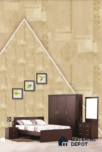 22509 | 10 Meter x 21 Inches Damask Look Wallpaper - 57.41 Sq. Ft. | Minimum 15% wastage during installation
