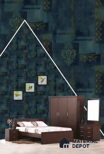 22510 | 10 Meter x 21 Inches Damask Look Wallpaper - 57.41 Sq. Ft. | Minimum 15% wastage during installation