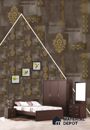22512 | 10 Meter x 21 Inches Damask Look Wallpaper - 57.41 Sq. Ft. | Minimum 15% wastage during installation