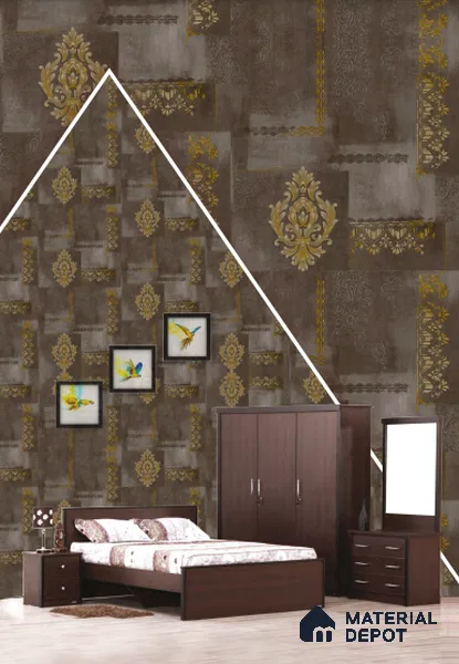 22512 | 10 Meter x 21 Inches Damask Look Wallpaper - 57.41 Sq. Ft. | Minimum 15% wastage during installation