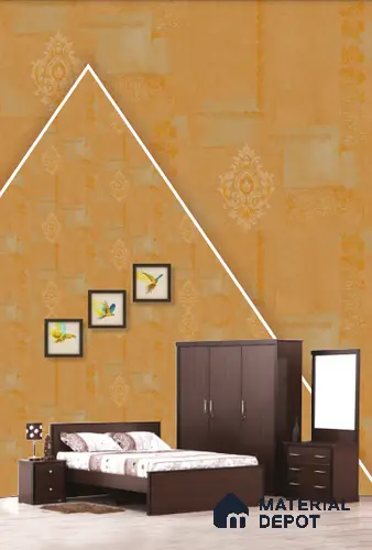 22513 | 10 Meter x 21 Inches Damask Look Wallpaper - 57.41 Sq. Ft. | Minimum 15% wastage during installation