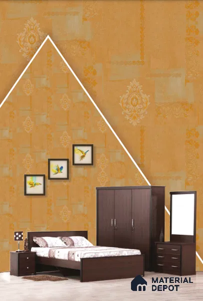 22513 | 10 Meter x 21 Inches Damask Look Wallpaper - 57.41 Sq. Ft. | Minimum 15% wastage during installation