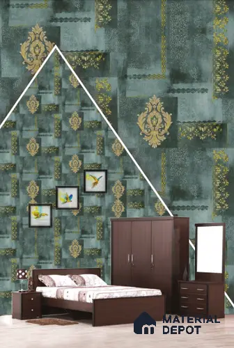 22514 | 10 Meter x 21 Inches Damask Look Wallpaper - 57.41 Sq. Ft. | Minimum 15% wastage during installation