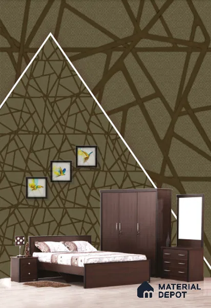 22542 | 10 Meter x 21 Inches Geometric Look Wallpaper - 57.41 Sq. Ft. | Minimum 15% wastage during installation