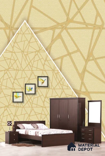 22545 | 10 Meter x 21 Inches Geometric Look Wallpaper - 57.41 Sq. Ft. | Minimum 15% wastage during installation