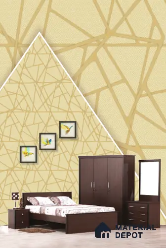 22545 | 10 Meter x 21 Inches Geometric Look Wallpaper - 57.41 Sq. Ft. | Minimum 15% wastage during installation