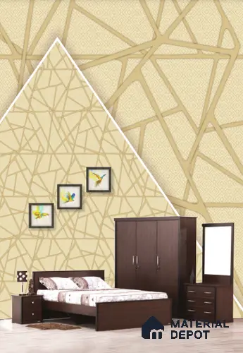 22547 | 10 Meter x 21 Inches Geometric Look Wallpaper - 57.41 Sq. Ft. | Minimum 15% wastage during installation