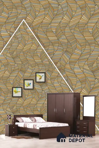 22549 | 10 Meter x 21 Inches Geometric Look Wallpaper - 57.41 Sq. Ft. | Minimum 15% wastage during installation