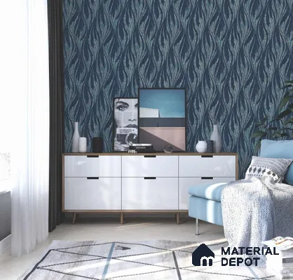 333112 | 10 Meter x 21 Inches Patterned Look Wallpaper - 57.41 Sq. Ft. | Minimum 15% wastage during installation