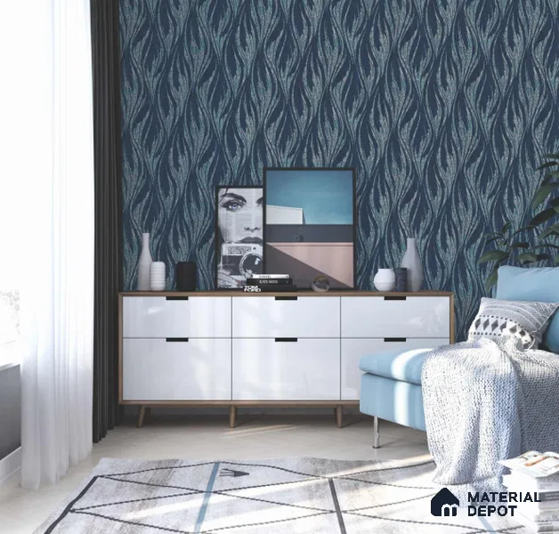 333112 | 10 Meter x 21 Inches Patterned Look Wallpaper - 57.41 Sq. Ft. | Minimum 15% wastage during installation