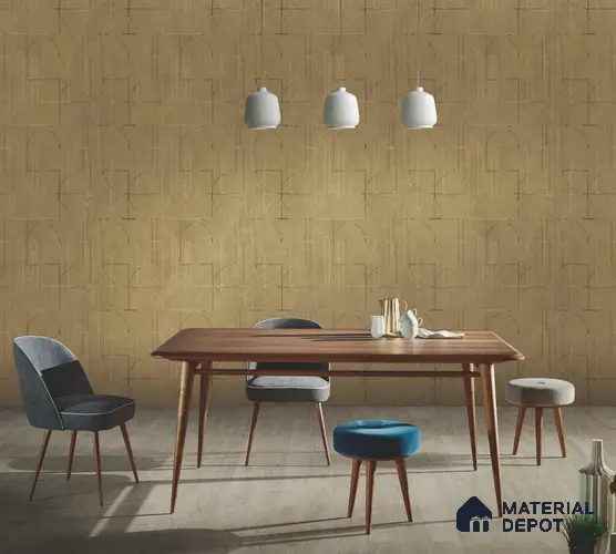 333118 | 10 Meter x 21 Inches Patterned Look Wallpaper - 57.41 Sq. Ft. | Minimum 15% wastage during installation