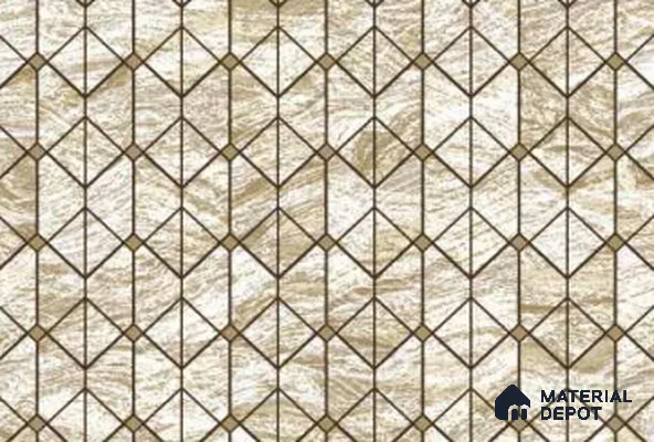 333125 | 10 Meter x 21 Inches Geometric Look Wallpaper - 57.41 Sq. Ft. | Minimum 15% wastage during installation