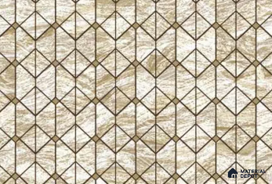 333125 | 10 Meter x 21 Inches Geometric Look Wallpaper - 57.41 Sq. Ft. | Minimum 15% wastage during installation