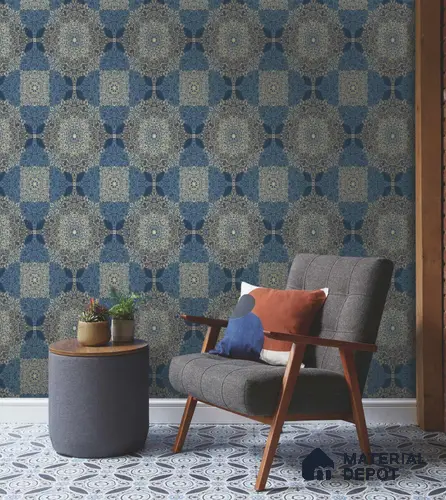 333138 | 10 Meter x 21 Inches Patterned Look Wallpaper - 57.41 Sq. Ft. | Minimum 15% wastage during installation