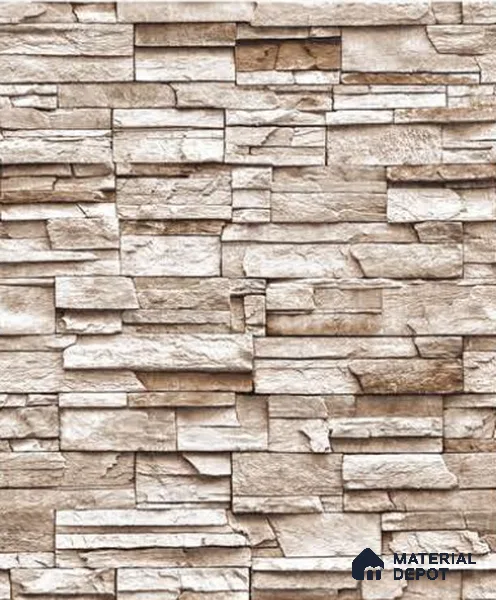 SF16-2 | 10 Meter x 21 Inches Stone Look Wallpaper - 57.41 Sq. Ft. | Minimum 15% wastage during installation