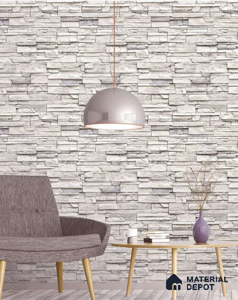 SF16-3 | 10 Meter x 21 Inches Stone Look Wallpaper - 57.41 Sq. Ft. | Minimum 15% wastage during installation