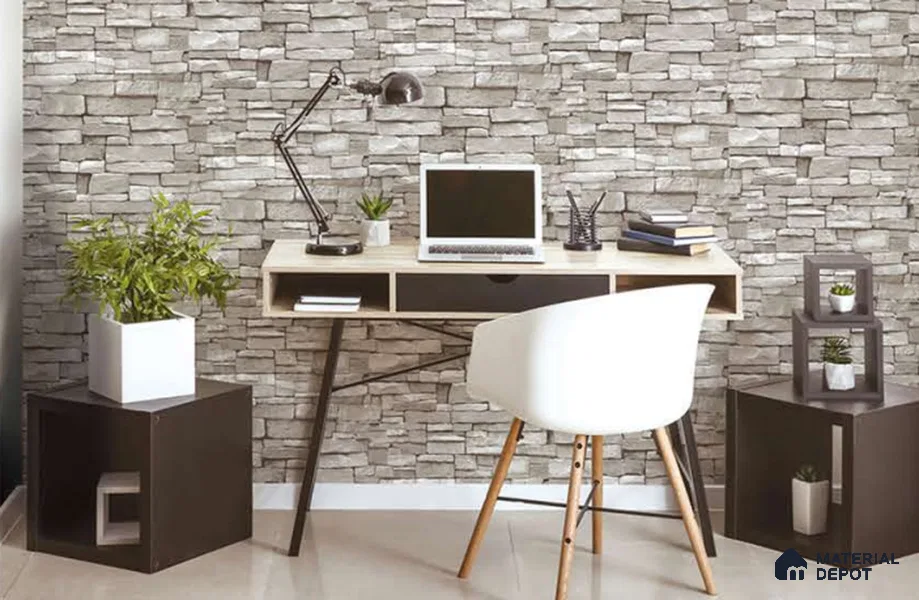 SF17-4 | 10 Meter x 21 Inches Stone Look Wallpaper - 57.41 Sq. Ft. | Minimum 15% wastage during installation