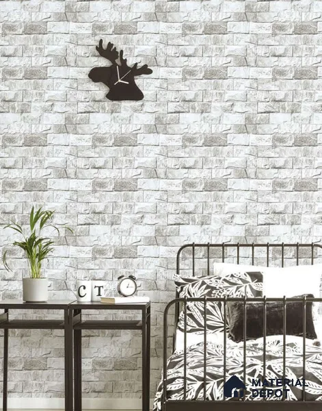 SF18-3 | 10 Meter x 21 Inches Stone Look Wallpaper - 57.41 Sq. Ft. | Minimum 15% wastage during installation