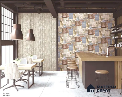 SF6-2 | 10 Meter x 21 Inches Patterned Look Wallpaper - 57.41 Sq. Ft. | Minimum 15% wastage during installation
