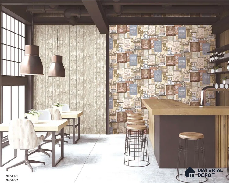 SF6-2 | 10 Meter x 21 Inches Patterned Look Wallpaper - 57.41 Sq. Ft. | Minimum 15% wastage during installation
