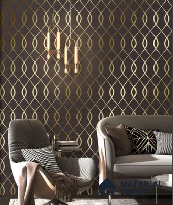 WK25-2513 | 10 Meter x 21 Inches Patterned Look Wallpaper - 57.41 Sq. Ft. | Minimum 15% wastage during installation