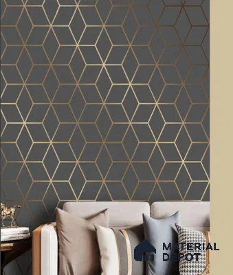 WK25-2520 | 10 Meter x 21 Inches Geometric Look Wallpaper - 57.41 Sq. Ft. | Minimum 15% wastage during installation