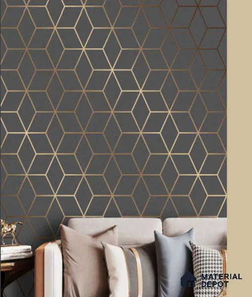 WK25-2520 | 10 Meter x 21 Inches Geometric Look Wallpaper - 57.41 Sq. Ft. | Minimum 15% wastage during installation