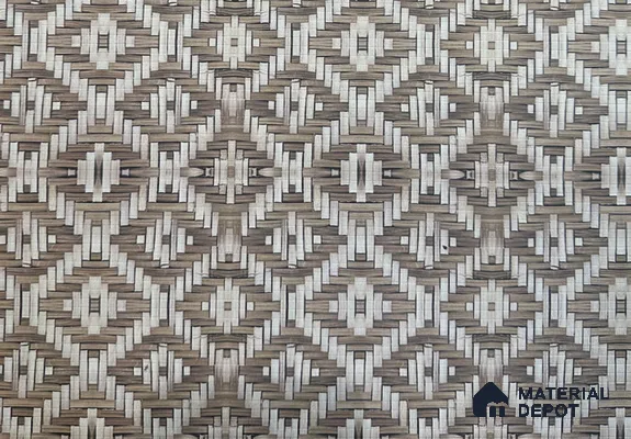 Grey Cane Look CAN 101 8 ft x 4 ft Suede Finish Decorative Laminate - 1 mm | Suitable for TV Unit, Wardrobe, Kitchen Cabinets