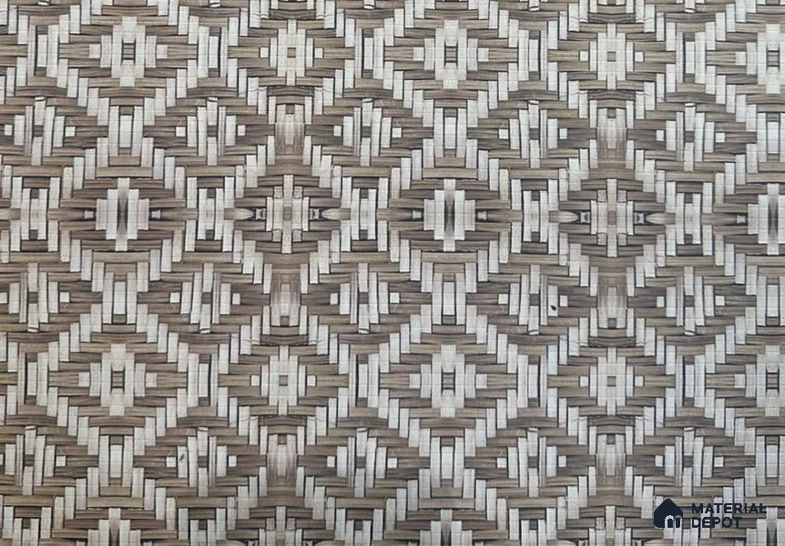 Grey Cane Look CAN 101 8 ft x 4 ft Suede Finish Decorative Laminate - 1 mm | Suitable for TV Unit, Wardrobe, Kitchen Cabinets